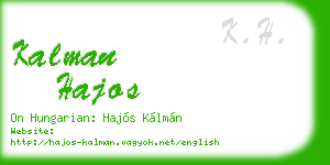 kalman hajos business card